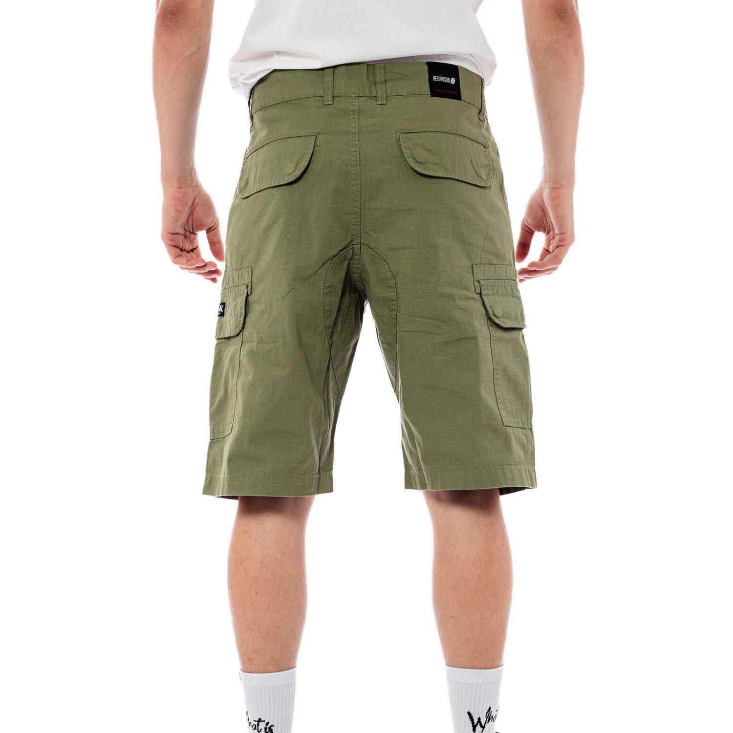 Bee Unusual Ripstop Cargo Shorts Khaki - Image 3