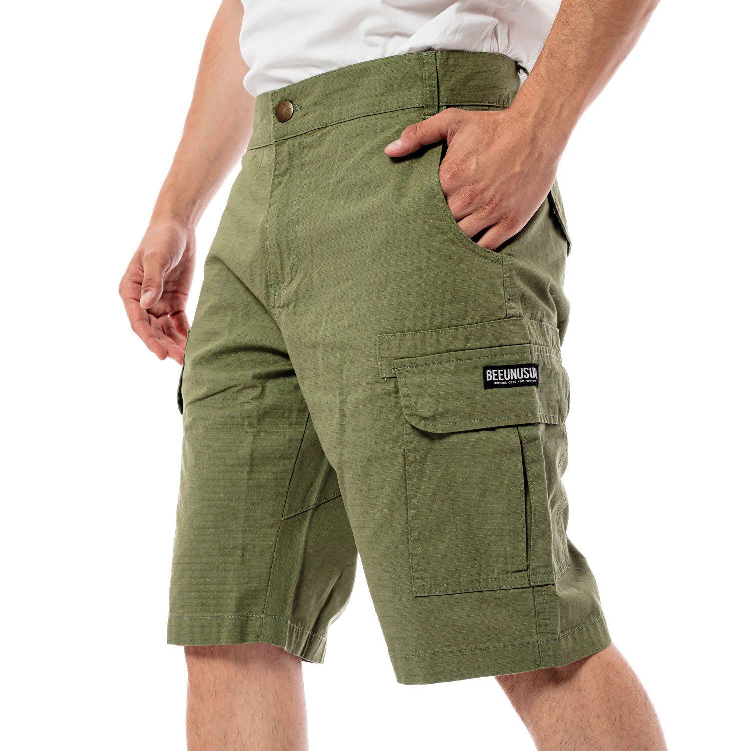 Bee Unusual Ripstop Cargo Shorts Khaki