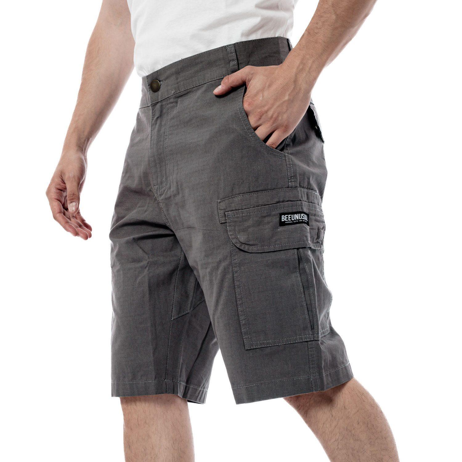 Bee Unusual Ripstop Cargo Shorts Grey