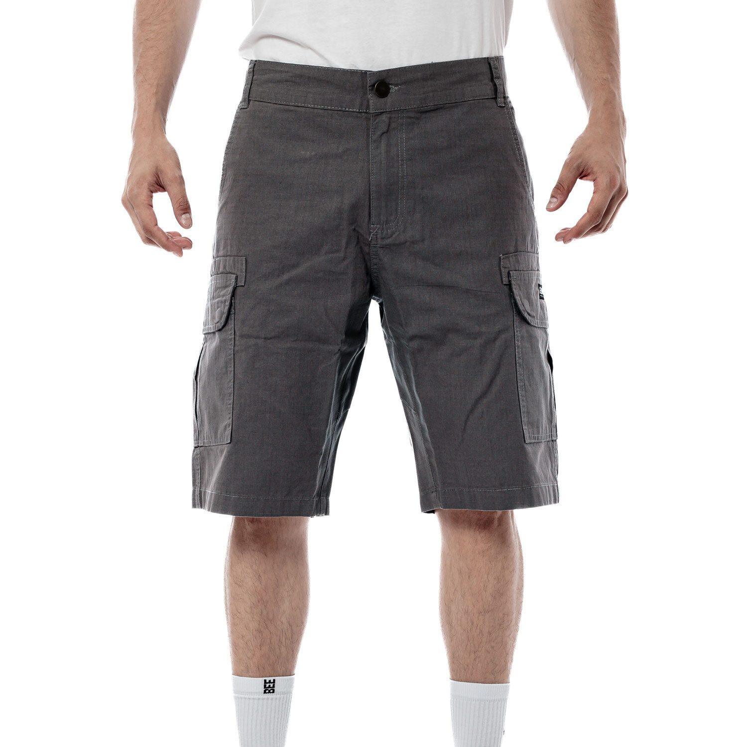 Bee Unusual Ripstop Cargo Shorts Grey - Image 3