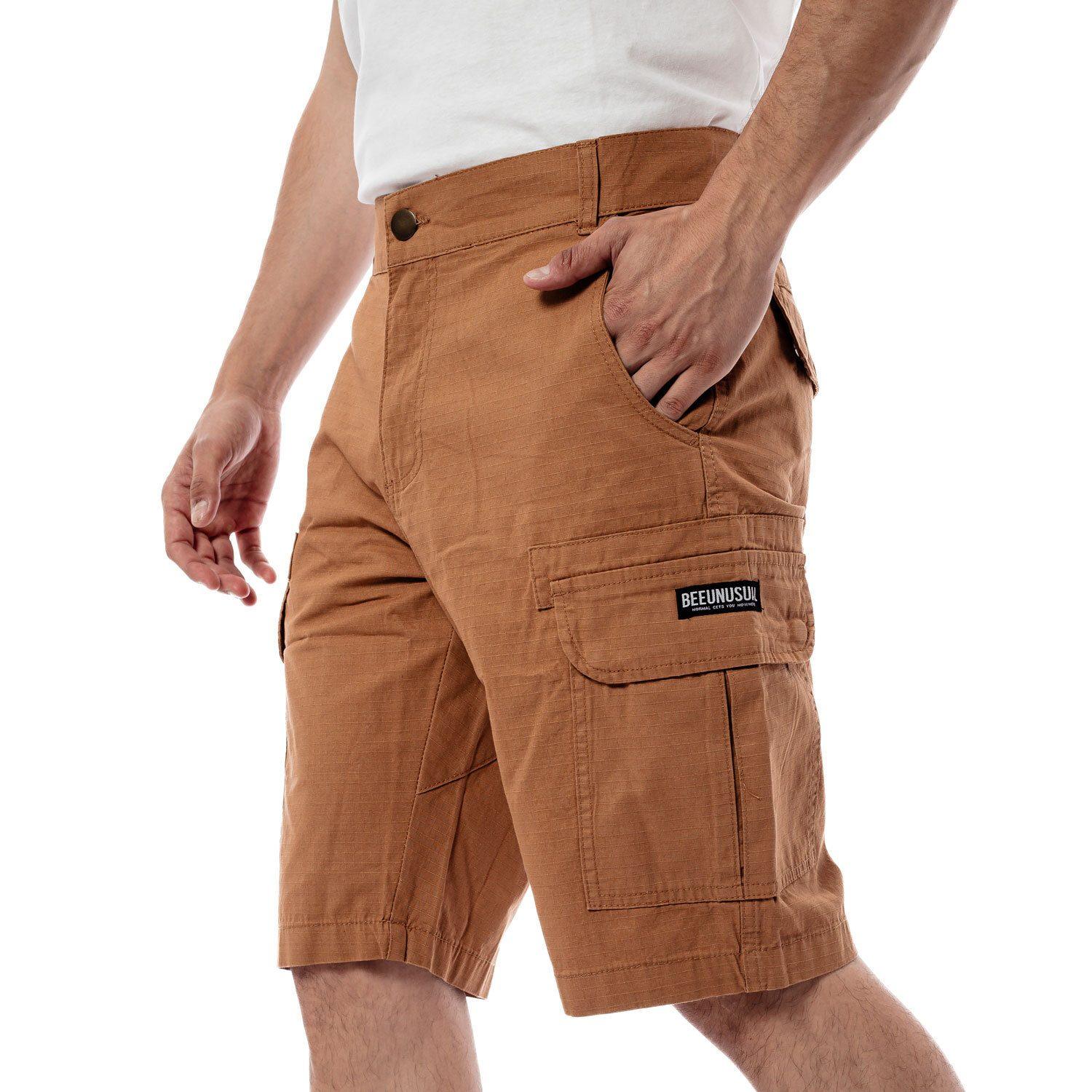 Bee Unusual Ripstop Cargo Shorts Choco - BEEUNUSUAL