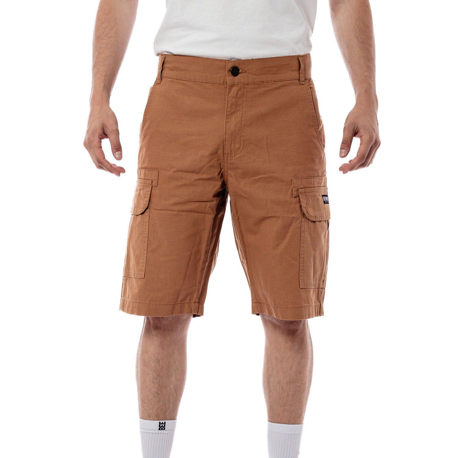 Bee Unusual Ripstop Cargo Shorts Choco - Image 3