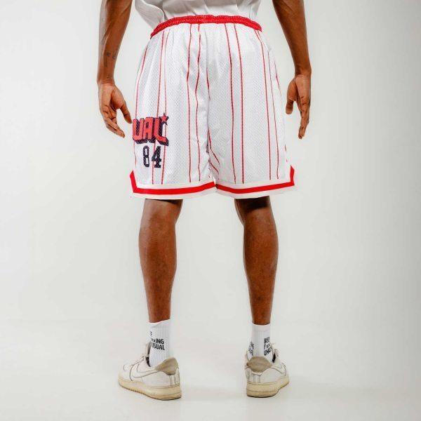 Bee Unusual Basketball Retro Shorts White-Red AB-259004 - Image 3