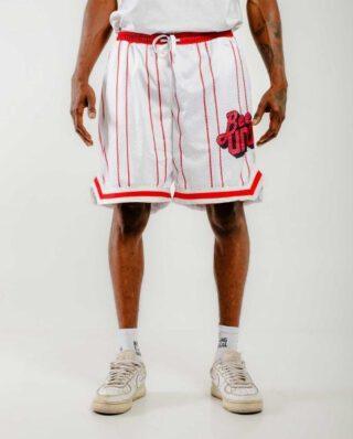 Bee Unusual Basketball Retro Shorts White-Red AB-259004 - BEEUNUSUAL