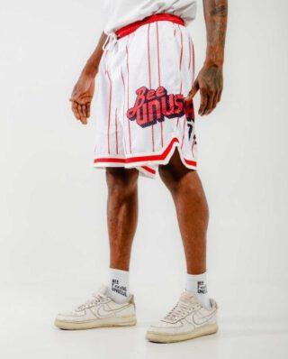 Bee Unusual Basketball Retro Shorts White-Red AB-259004