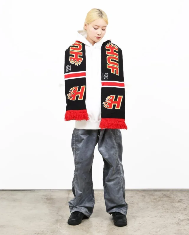HUF ENFORCER SCARF BLACK - HUF