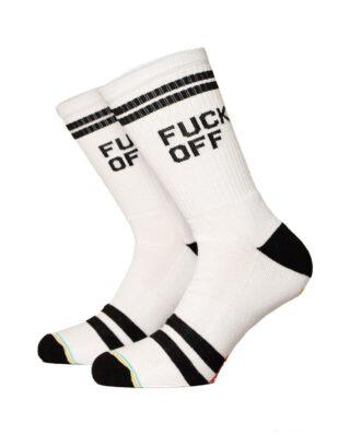 Bee Unusual “Fuck Off 2” Socks White AS-19412