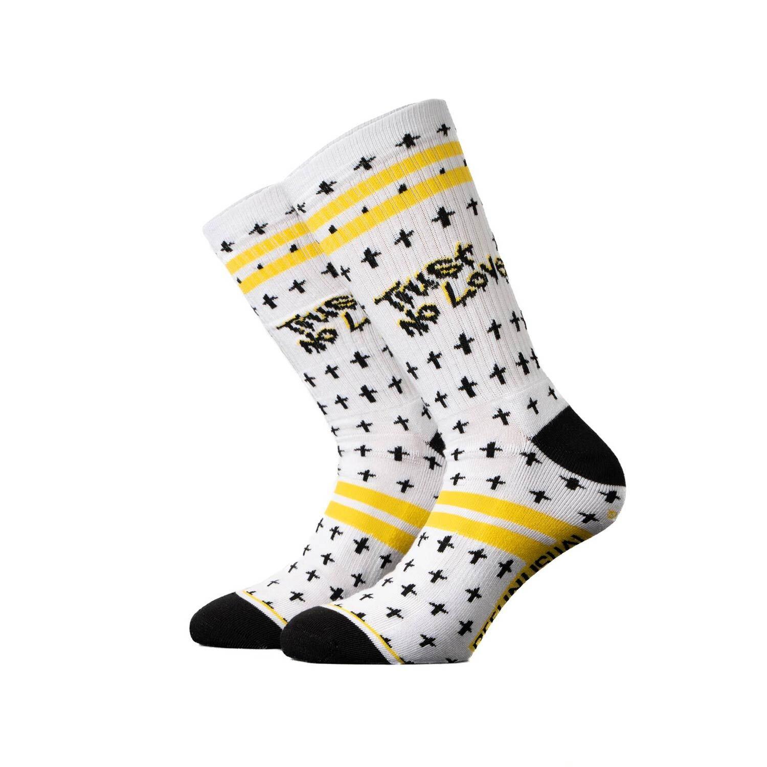 Bee Unusual Trust No Love Light Grey Socks AS-231542