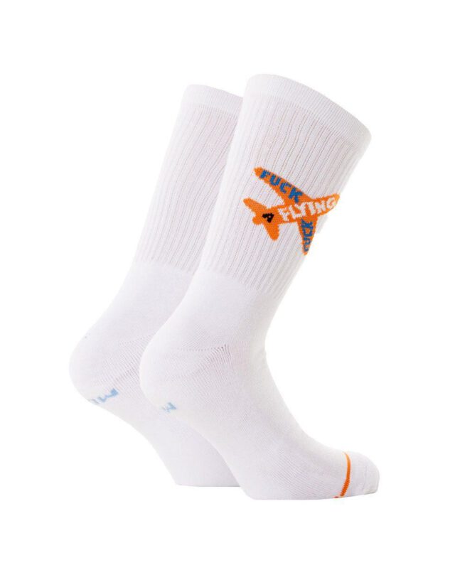 Bee Unusual A Flying F Premium White Socks AS-245022 - BEEUNUSUAL
