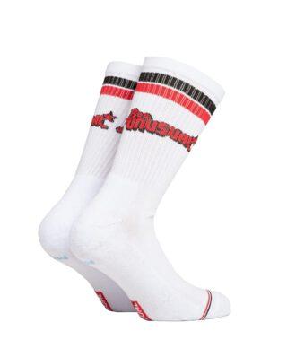 Bee Unusual “Retro Logo” combed socks White - BEEUNUSUAL