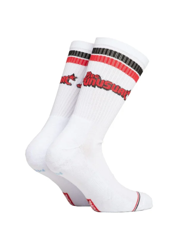 Bee Unusual “Retro Logo” combed socks White - BEEUNUSUAL