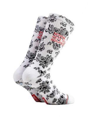 Bee Unusual “Doily retro” embroidered  socks White - BEEUNUSUAL