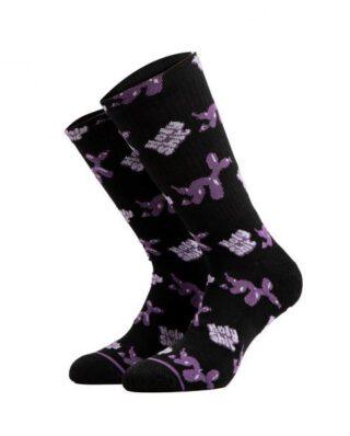 Bee Unusual "Holy Shit" combed socks Black