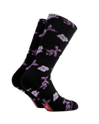 Bee Unusual “Holy Shit” combed socks Black - BEEUNUSUAL