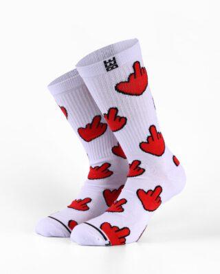 Bee Unusual “I Love To Hate You” White Socks AS-252905