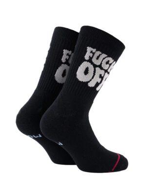 Bee Unusual ” Fck Off chunky premium ” Black Socks AS-252920 - BEEUNUSUAL