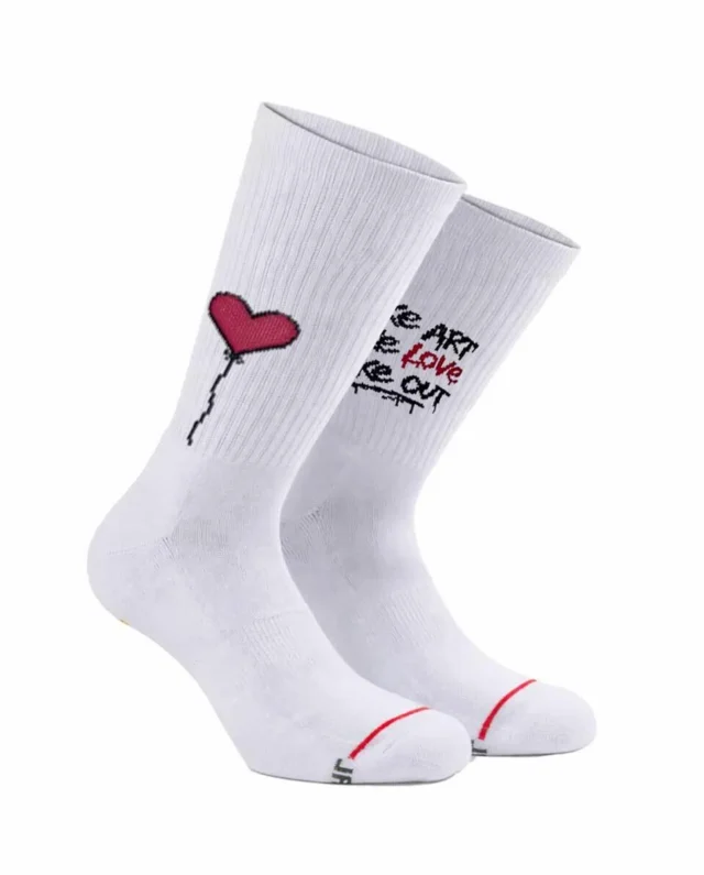 Bee Unusual “Make Love” Socks White AS-260712 - BEEUNUSUAL