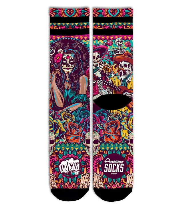 AMERICAN SOCKS DÍA DE LOS MUERTOS AS169 MID HIGH SIGNATURE - American Socks