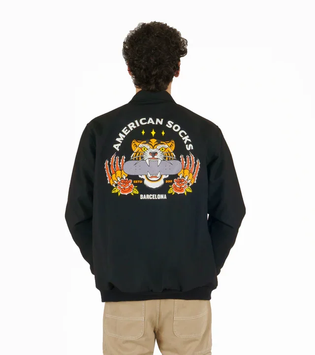 AMERICAN SOCKS WILD TIGER JACKET BLACK ASG060 - American Socks