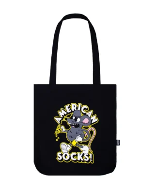 AMERICAN SOCKS STREET RAT TOTE BAG ASG168 BLACK 38 x 42 cm