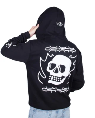 AMERICAN SOCKS Don’t Look Back Zip Hoodie Black ASG140 - American Socks