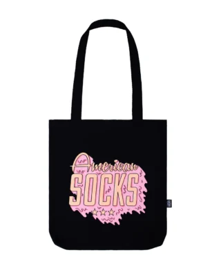 AMERICAN SOCKS ICE CREAM LOGO TOTE BAG ASG167 BLACK 38 x 42 cm