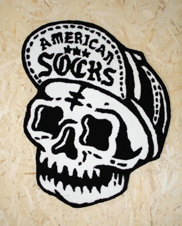 American Socks ASR05 Skater Skull Rug 100 x 60 cm - American Socks