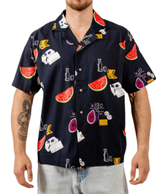 Bee Unusual Watermelon Feta Short Sleeve Shirt AT-2512561