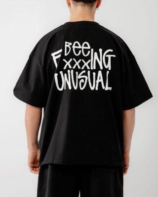Bee Unusual ” Bee FxxxING Unusual ” Baggy T-shirt Black - BEEUNUSUAL