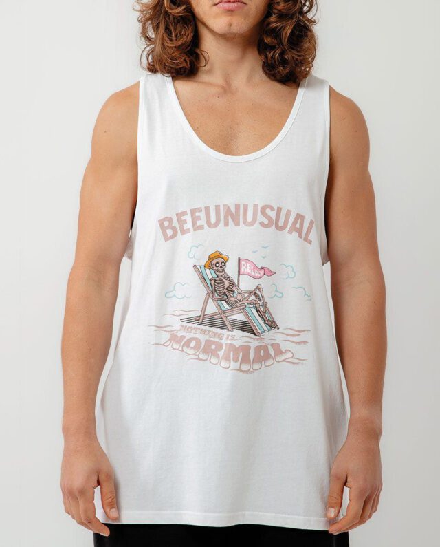 Bee Unusual " Relax " Tank Top White