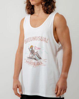 Bee Unusual ” Relax ” Tank Top White - BEEUNUSUAL