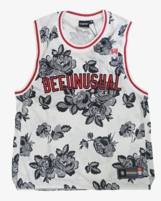 Bee Unusual " Doily " Mesh Tank Top White