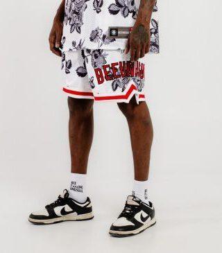 Bee Unusual Doily Mesh Basketball Shorts White AB-259001 - BEEUNUSUAL