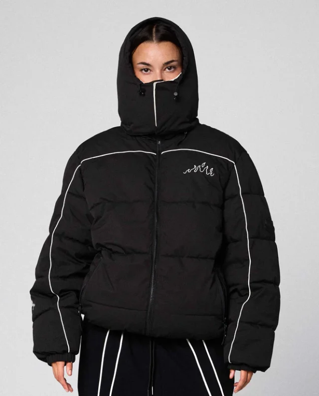 GRIMEY INFAMOUS PUFFER JACKET BLACK GPJ200-BLK