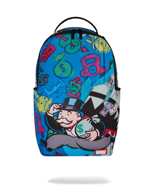 SPRAYGROUND MONOPOLY BLUE TEAR THROUGH BACKPACK B9207 46 x 15 x 29 cm