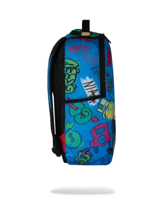 SPRAYGROUND MONOPOLY BLUE TEAR THROUGH BACKPACK B9207 46 x 15 x 29 cm - SPRAYGROUND