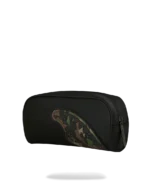 SPRAYGROUND SHARK CENTRAL BLACK NYLON CAMO EMBOSSED SHARK POUCH B9337 4″ x 2.75″ x 8″ - Image 3