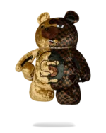 SPRAYGROUND SHARKS IN PARIS GOLD DRIP MONEYBEAR BACKPACK B9342 25'' x 7'' x 12''   - Image 7