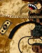 SPRAYGROUND SHARKS IN PARIS GOLD DRIP MONEYBEAR BACKPACK B9342 25'' x 7'' x 12''   - Image 5