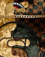 SPRAYGROUND SHARKS IN PARIS GOLD DRIP MONEYBEAR BACKPACK B9342 25'' x 7'' x 12''   - Image 2