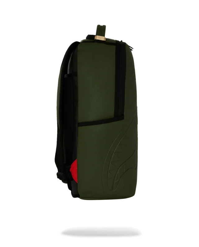 B9628_3 SPRAYGROUND SHARK CENTRAL EMBOSSED GREEN NYLON BACKPACK B9628 46 x 15 x 29 cm - SPRAYGROUND