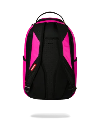 B9632_4 SPRAYGROUND SHARK CENTRAL WHITE STENCIL SHARK PINK NYLON BACKPACK B9632 46 x 15 x 29 cm - SPRAYGROUND