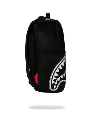 SPRAYGROUND SHARK CENTRAL WHITE STENCIL SHARK BLACK NYLON BACKPACK B9634 46 x 15 x 29 cm - SPRAYGROUND