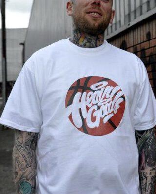 HEAVY GOODS BASKET BALL LOGO WHITE - Heavy Goods