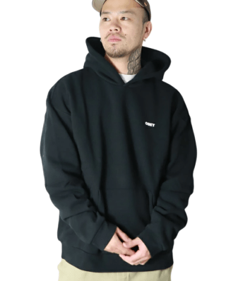 OBEY BOLD STAR EXTRA HEAVY HOOD FLEECE BLACK 112470224 BLK