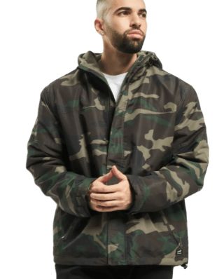 BBDB BRANDIT WINDBREAKER FRONTZIP WOODLAND - Brandit
