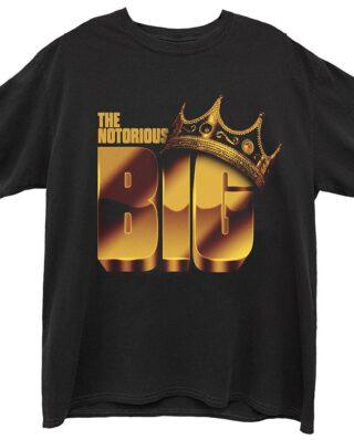 ROCK OFF BIGGIE SMALLS UNISEX TEE THE NOTORIOUS BLACK - Notorius Big