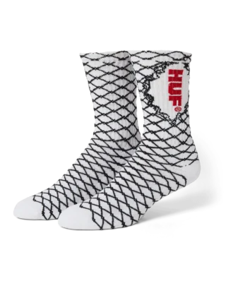 HUF BROKEN FENCE SOCK WHITE SK00910-WHITE
