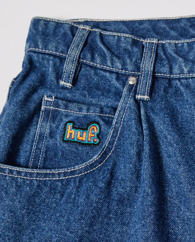 HUF CROMER SHORT STONE WASH INDIGO PT00317_STWIG - HUF