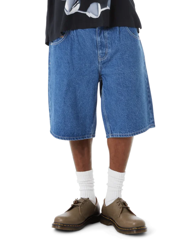 HUF CROMER SHORT STONE WASH INDIGO PT00317_STWIG